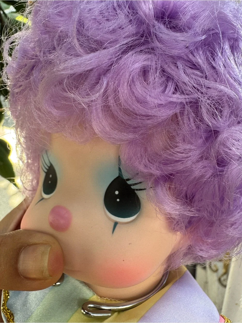 Precious Moments Purple Plush Clown Doll with Pastel Outfit